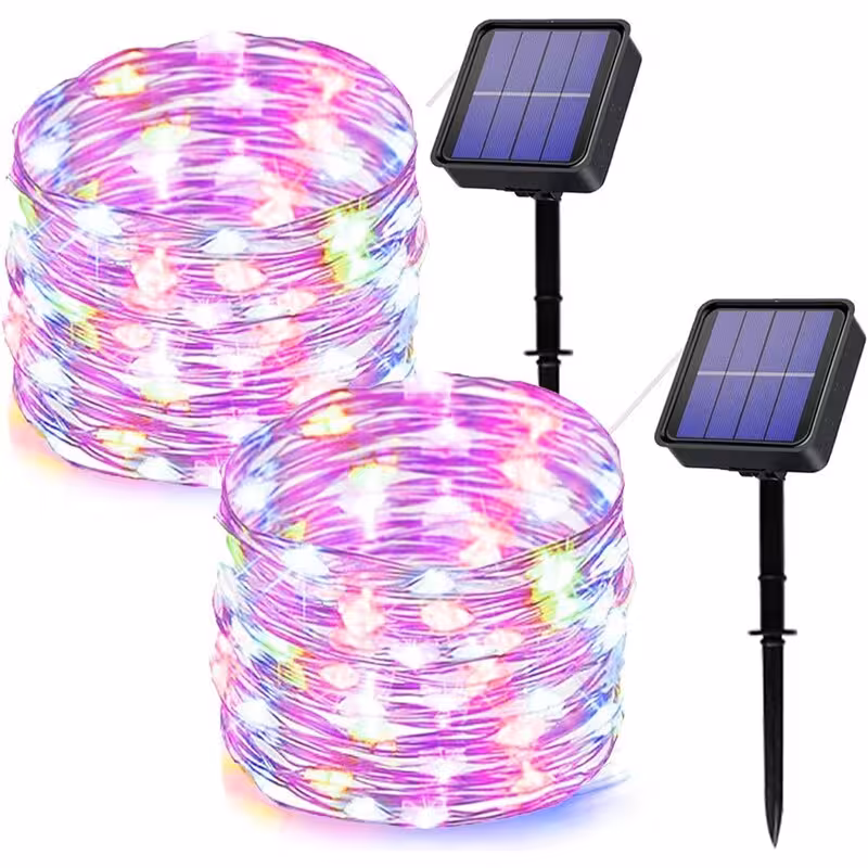 ریسه خورشیدی در فضای باز 20 متری 120 چراغ