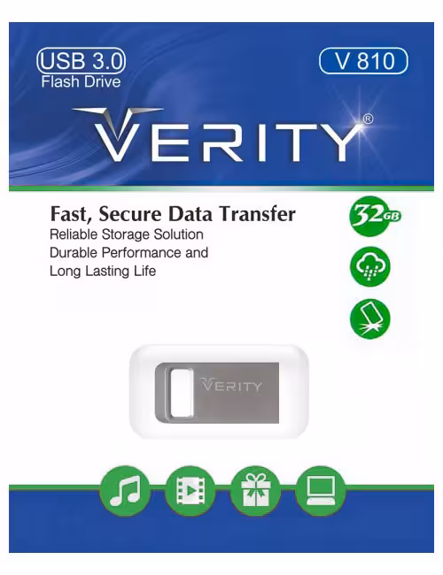 فلش مموری فلزی وریتی مدل V810 USB3 ظرفیت 32 گیگابایت