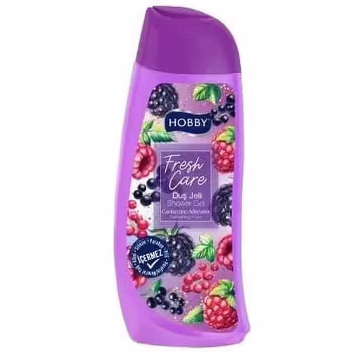 شامپو بدن هوبی Hobby مدل Fresh Care حاوی عصاره شاه توت و تمشک حجم 500 میل