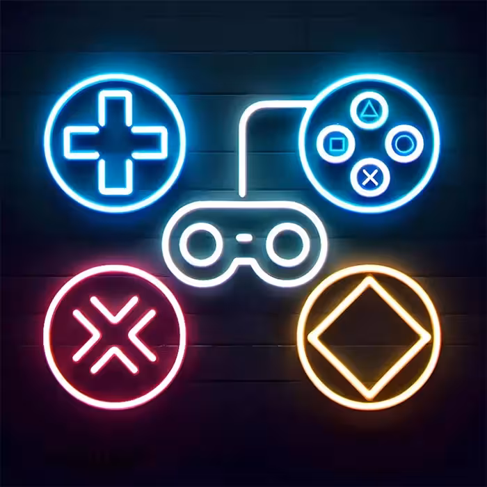 تابلو نئون طرح پلی استیشن