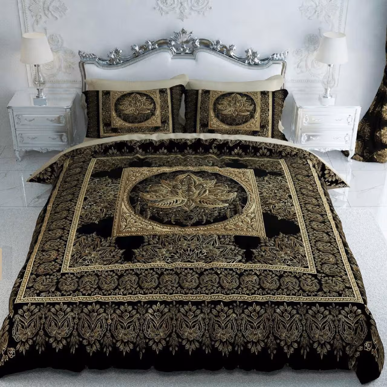 سرویس لحاف روتختی ترکسان کد D133 دو نفره 6 تکه