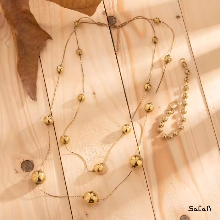 ست گردنبند و دستبند گوی