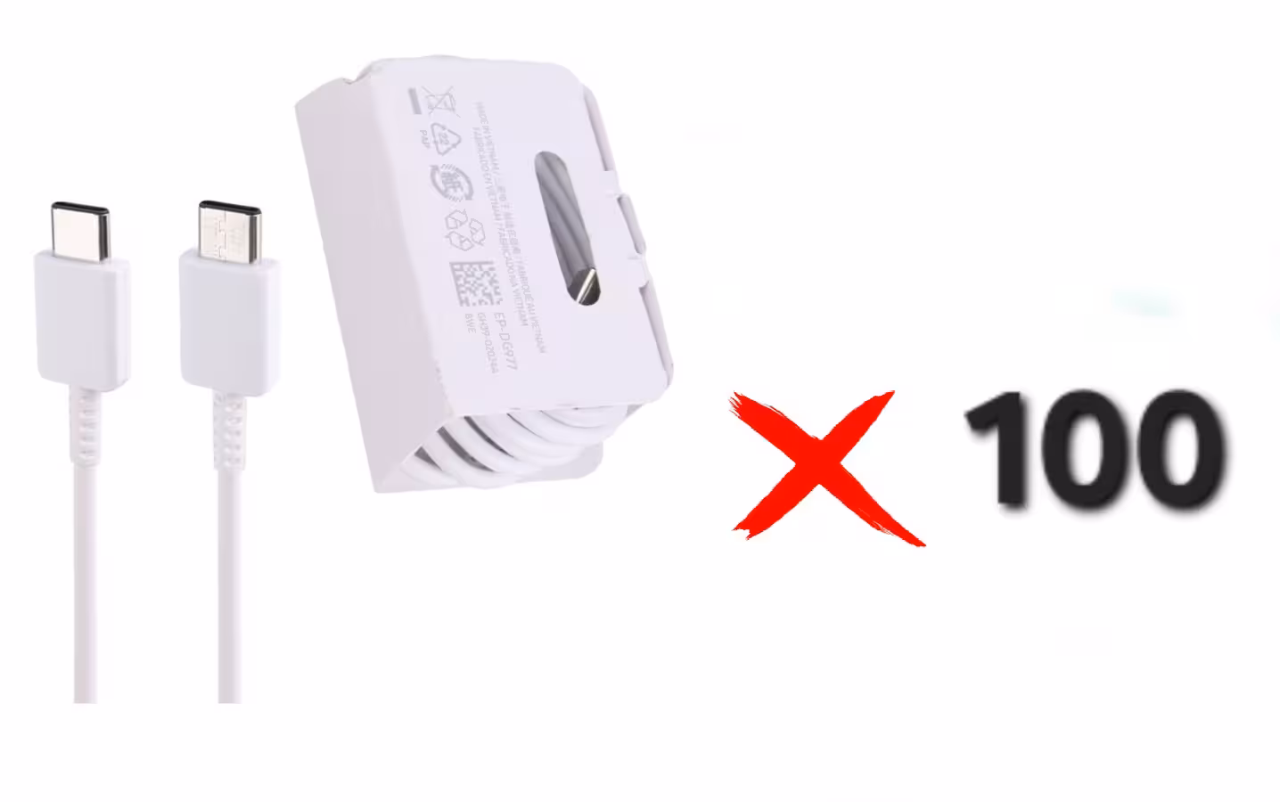 کابل دو سر تایپ سی سامسونگ سوپر فست (سبد 100 عددی )