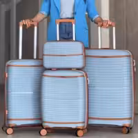 چمدان نشکن تیتان پلورا مدل TITANPLORA - TP6666 TRAVEL IN STYLE سری 4 عددی (کیف آرایشی هدیه)