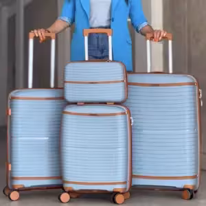 چمدان نشکن تیتان پلورا مدل TITANPLORA - TP6666 TRAVEL IN STYLE سری 4 عددی (کیف آرایشی هدیه)