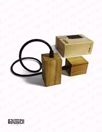 لامپ آویز تمام چوبی انگاره مدل WPS 03