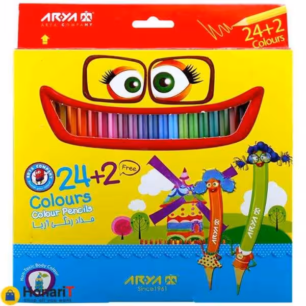 مداد رنگی 24 رنگ آریا