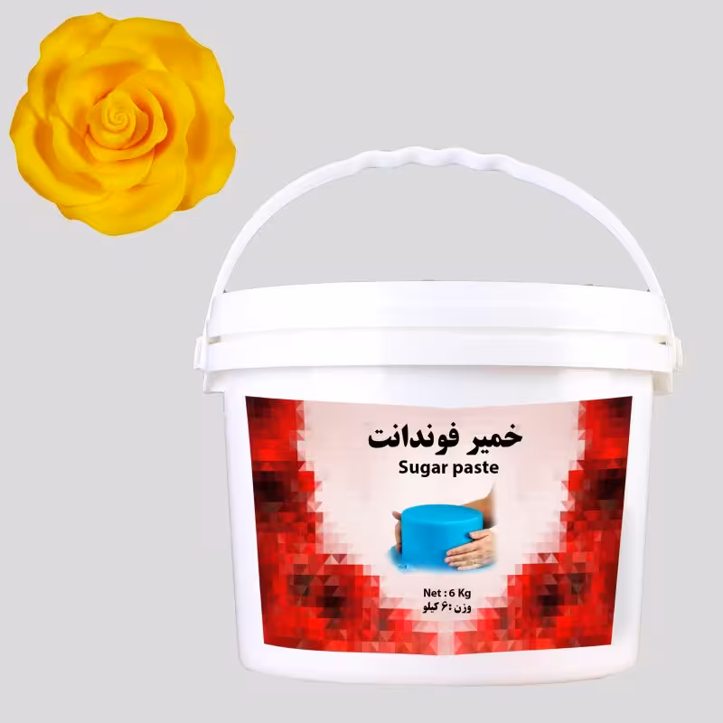 بودکور خمير فوندانت 6 کيلويي زرد طلايي 260037
