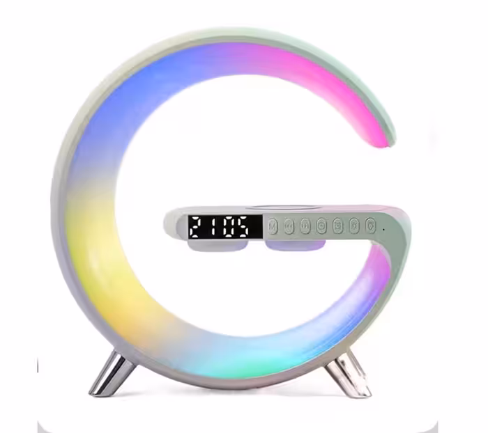 چراغ خواب اسپیکر RGB مجهز به شارژر وایرلس مدل G برند Blulory N69
