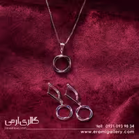 نیم ست نقره طرح جواهر ES_2903