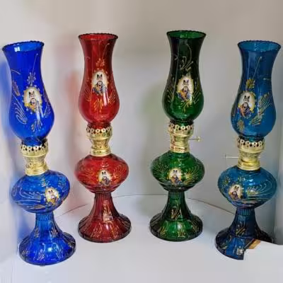 شیشه بلور طرح شاه عباسی (گردسوز مدل لاله)