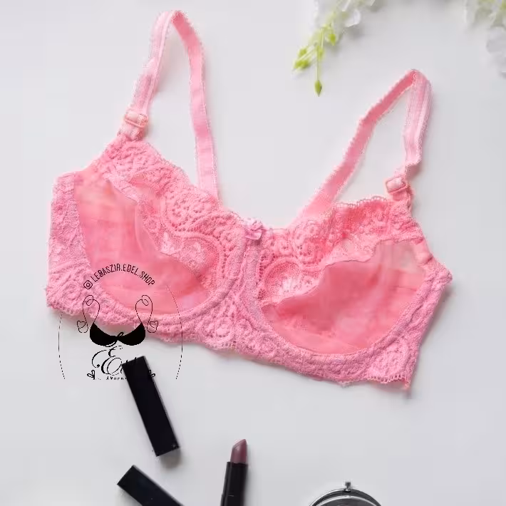 سوتین گیپور شیشه ای فنردار