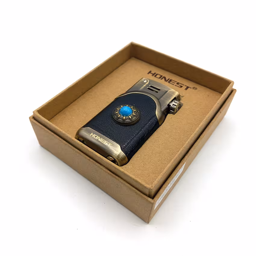 فندک بنزینی هانست مسی چرم کد L130064