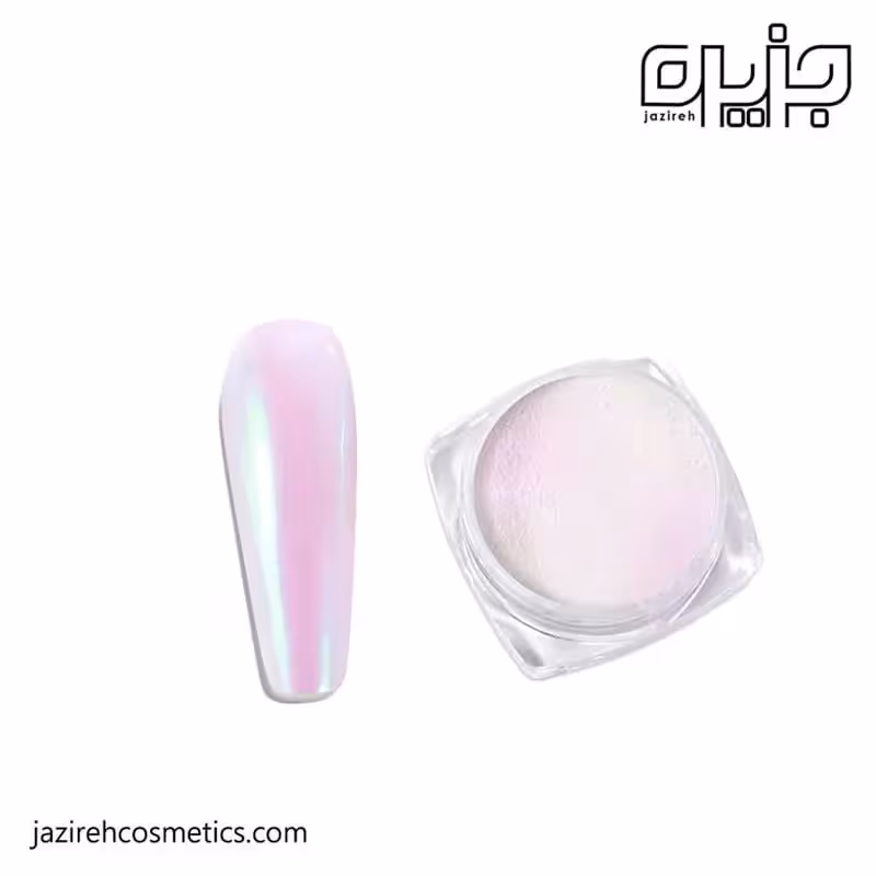 پودر کروم ناخن رنگ جواهری صورتی