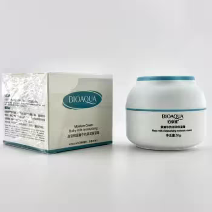 کرم کاسه ای صورت مرطوب کننده شیر مخصوص پوست حساس و کودکان بیوآکوا کد BQY75388