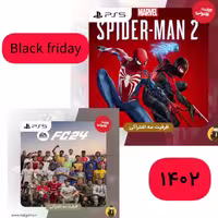 باندل اکانت قانونی بازی FC24 و اکانت قانونی بازی Marvel Spiderman 2برای ps5