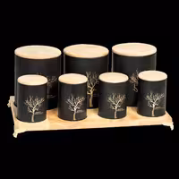 ست ادویه و حبوبات 8 پارچه آرتیستون بامبو مشکی