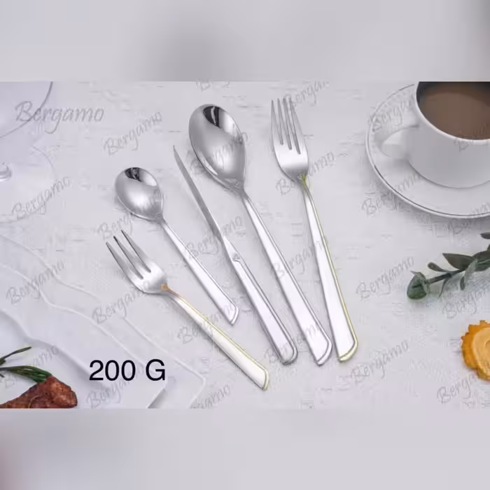 سرویس قاشق چنگال 160 پارچه برگامو مدل 200g