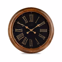 ساعت دیواری چوبی فیلادلفیا مشکی (80سانت) (ZA101014)