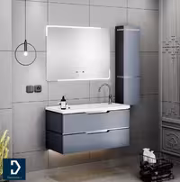 روشویی کابینتی لوکس کابین مدل 601A طوسی