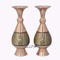 گلدان مس و خاتم 20 سانتی کد sk21