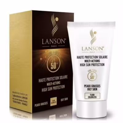 ضد آفتاب بدون رنگ لانسون LANSON مدل FLUID COLORLESS