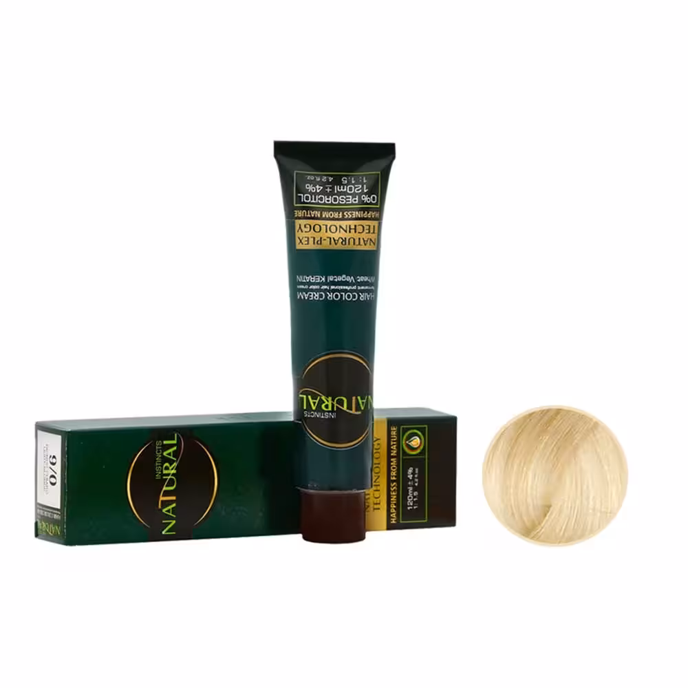 رنگ مو نچرال شماره 10.8 حجم 120 میل رنگ بلوند زیتونی پلاتینه