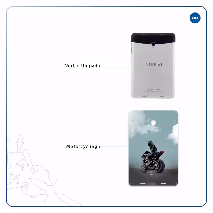 برچسب پوششی ماهوت مدل Motorcycling مناسب برای تبلت وریکو Unipad