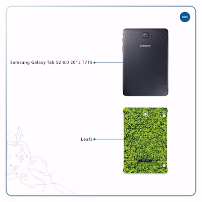 برچسب پوششی ماهوت مدل Leafs مناسب برای تبلت سامسونگ Galaxy Tab S2 8.0 2015 T715