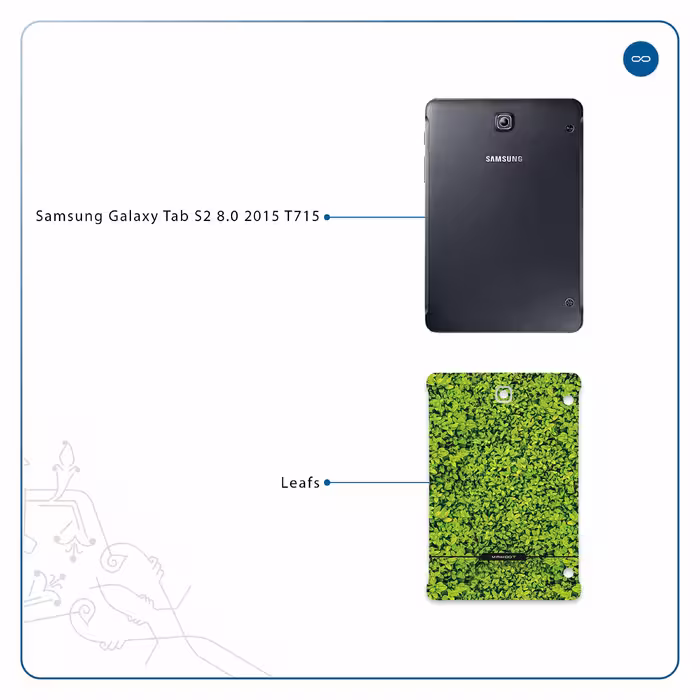 برچسب پوششی ماهوت مدل Leafs مناسب برای تبلت سامسونگ Galaxy Tab S2 8.0 2015 T715