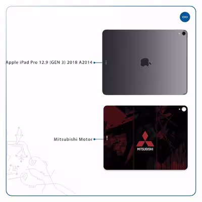 برچسب پوششی ماهوت مدل Mitsubishi Motor مناسب برای تبلت اپل iPad Pro 12.9 (GEN 3) 2018 A2014