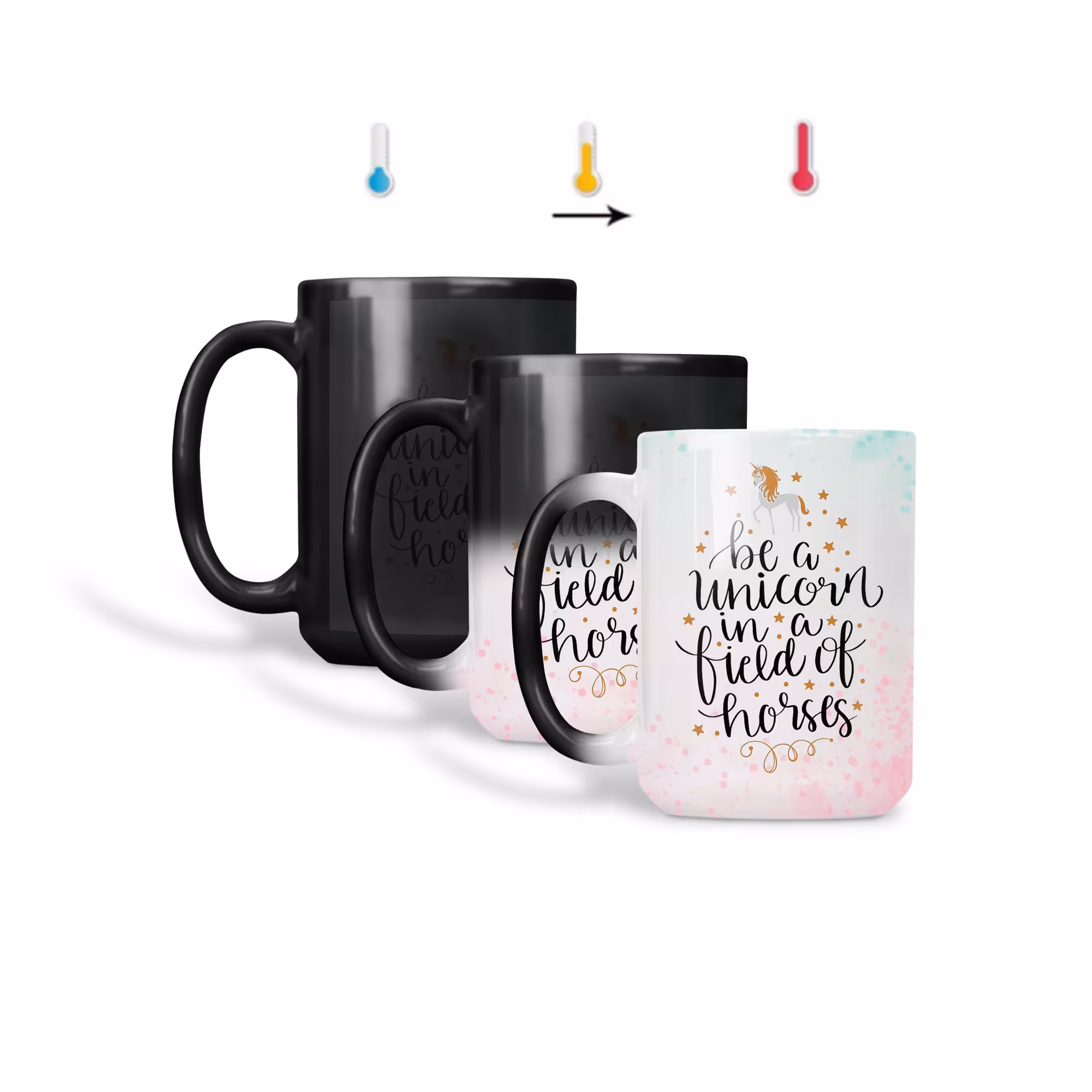 ماگ حرارتی طرح اسم ماهک مدل unicorn کد 1135