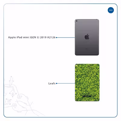 برچسب پوششی ماهوت مدل Leafs مناسب برای تبلت اپل iPad mini (GEN 5) 2019 A2126