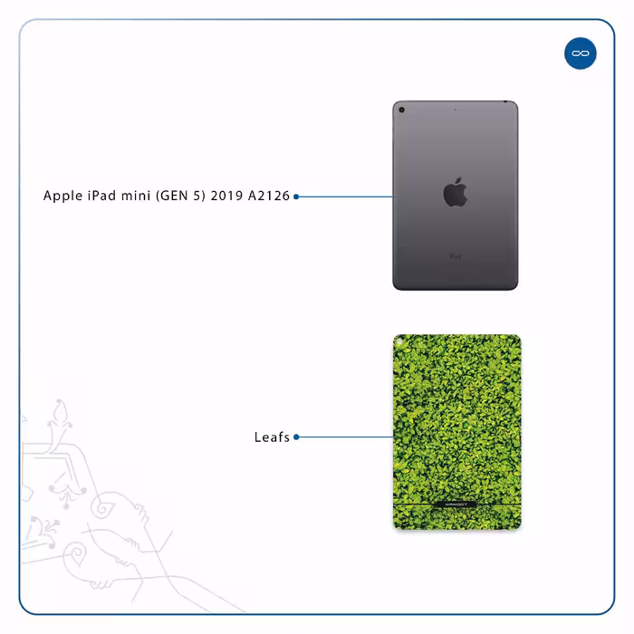 برچسب پوششی ماهوت مدل Leafs مناسب برای تبلت اپل iPad mini (GEN 5) 2019 A2126