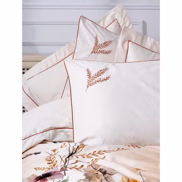 سرویس روتختی  کاتن باکس مدل Elite Bouquet Ekru دو نفره 6 تکه