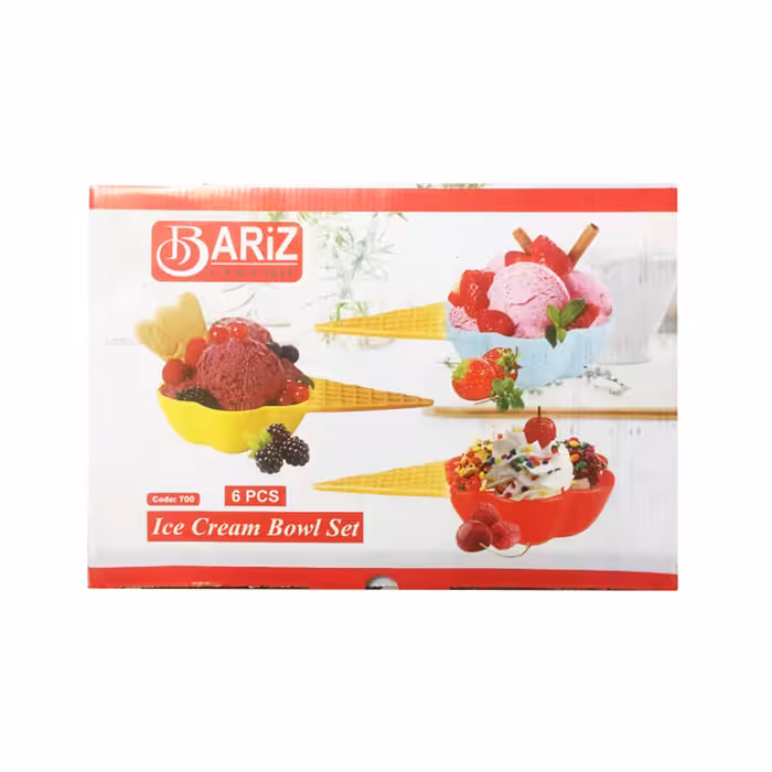 بستنی خوری باریز مدل بستنی قیفی کد 30 مجموعه 6 عددی