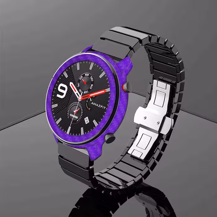 برچسب ماهوت طرح Purple Fiber مناسب برای ساعت هوشمند شیایومی Amazfit GTR 47mm