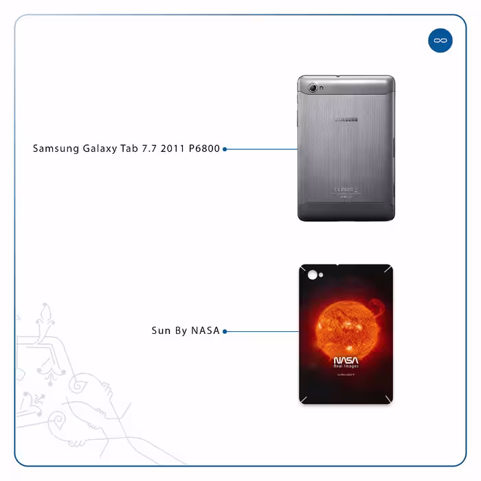 برچسب پوششی ماهوت مدل Sun-By-NASA مناسب برای تبلت سامسونگ Galaxy Tab 7.7 2011 P6800
