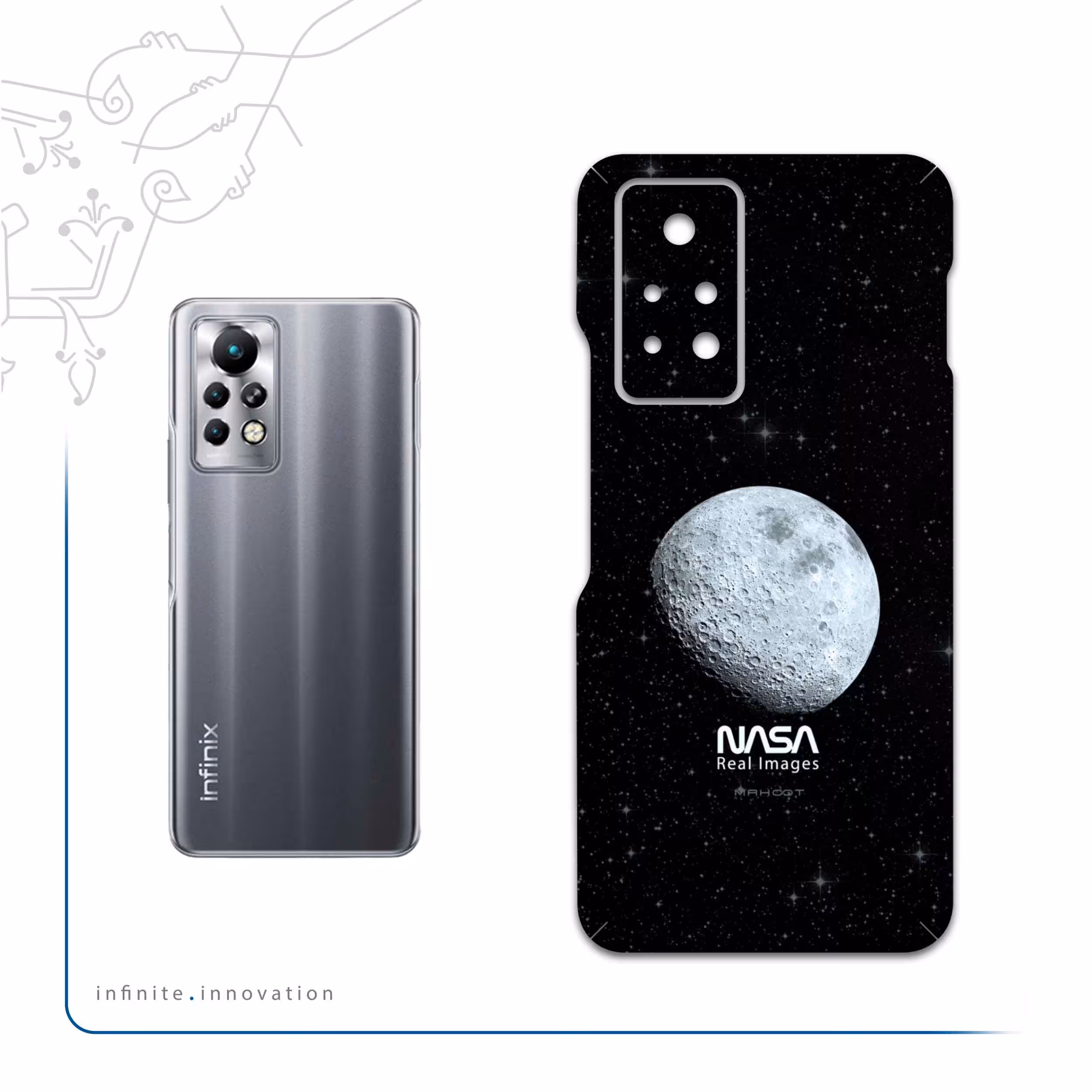 برچسب پوششی ماهوت مدل Moon-By-NASA مناسب برای گوشی موبایل اینفینیکس Note 11 Pro