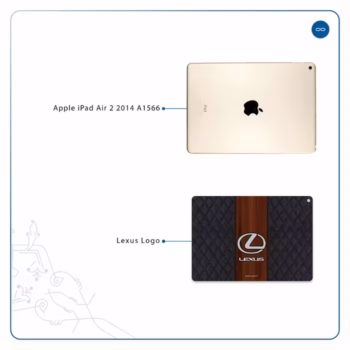 برچسب پوششی ماهوت مدل Lexus-Logo مناسب برای تبلت اپل iPad Air 2 2014 A1566