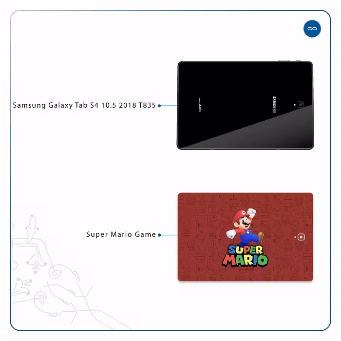 برچسب پوششی ماهوت مدل Super-Mario-Game مناسب برای تبلت سامسونگ Galaxy Tab S4 10.5 2018 T835