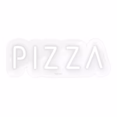 چراغ دیواری نئون دیزاین طرح Pizza-Text_WHT