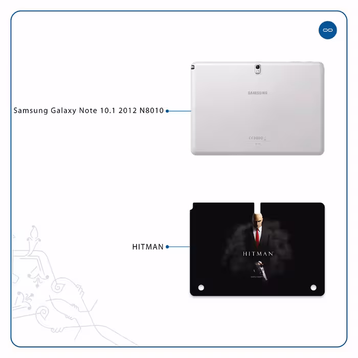 برچسب پوششی ماهوت مدل Hitman-Game مناسب برای تبلت سامسونگ Galaxy Note 10.1 2012 N8010