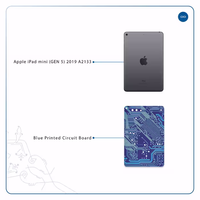 برچسب پوششی ماهوت مدل Blue Printed Circuit Board مناسب برای تبلت اپل iPad mini (GEN 5) 2019 A2133