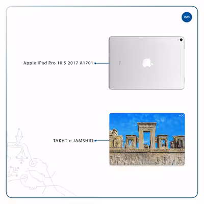برچسب پوششی ماهوت مدل TAKHT-e-JAMSHID مناسب برای تبلت اپل iPad Pro 10.5 2017 A1701