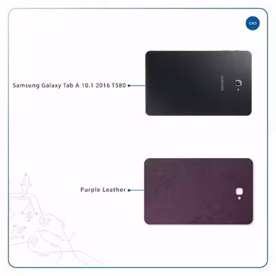 برچسب پوششی ماهوت مدل Purple-Leather مناسب برای تبلت سامسونگ Galaxy Tab A 10.1 2016 T580