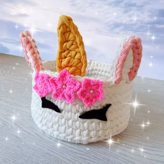 سبد قلاب بافی تریکو طرح تک شاخ کد 80068