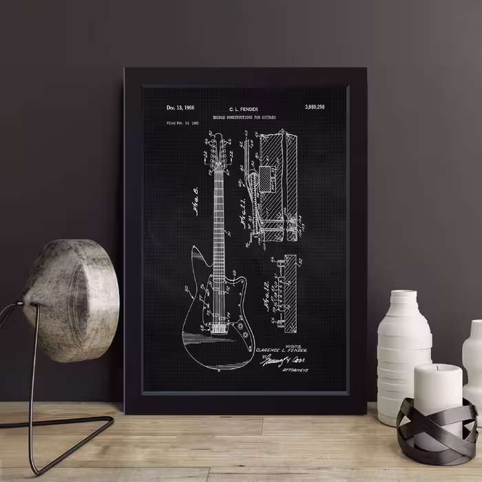 تابلو مدل Electric Guitar کدS1646-b