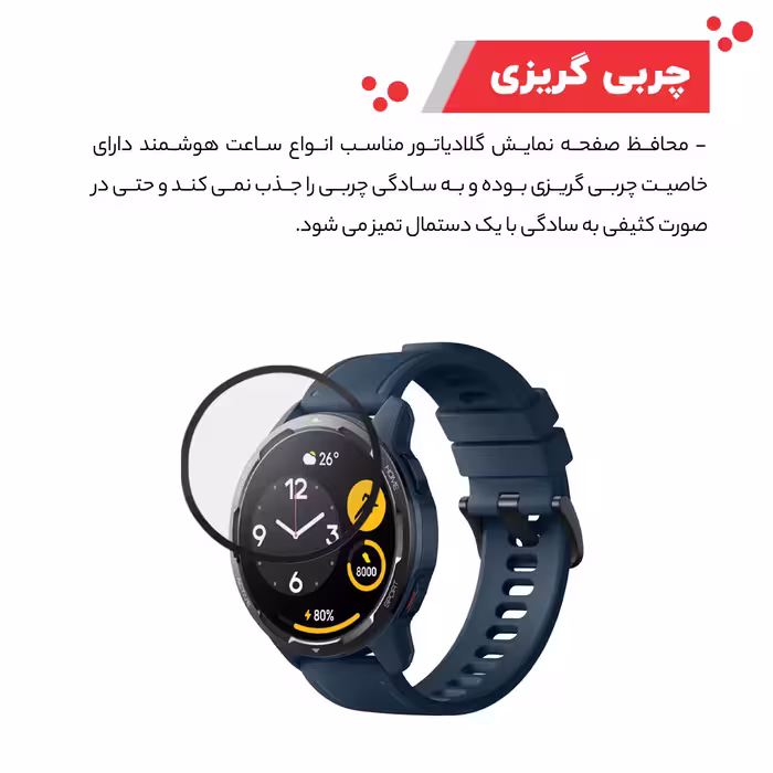 محافظ صفحه نمایش گلادیاتور مدل GWP3000 مناسب برای ساعت هوشمند شیائومی S1 Active بسته سه عددی