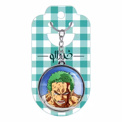 جاکلیدی خندالو طرح زورو انیمه وان پیس مدل دوطرفه کد 1728917290